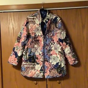 Floral Quilted Reversible Long Sleeved Jacket